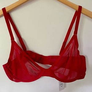 Cuup mesh plunge bra, size 36C, new with tags
